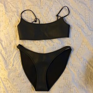 XS triangl black neoprene bathing suit, not on website anymore